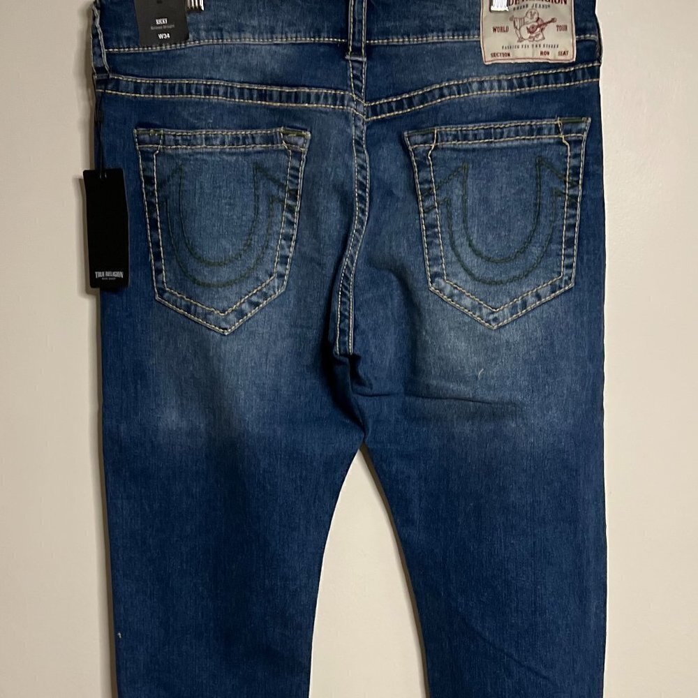 True Religion RICKY BIG T STITCH STRAIGHT JEAN Size 34 x 32 - Picture 5 of 11